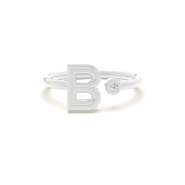 Initial Diamond Delicate Ring
