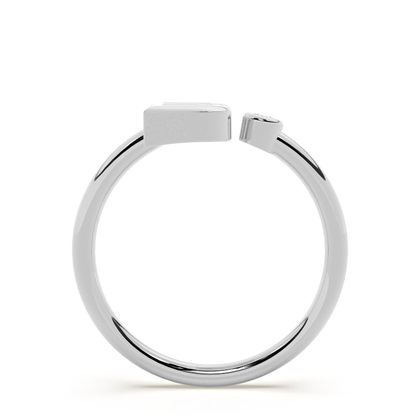 Silver Initial Rings Diamond