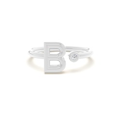 Initial Diamant Delikat Ring