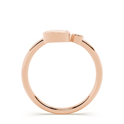 Rose Gold Initial Rings Diamond