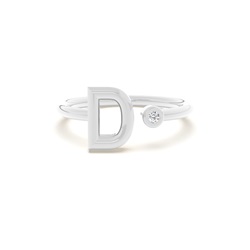Initial Diamant Delikat Ring