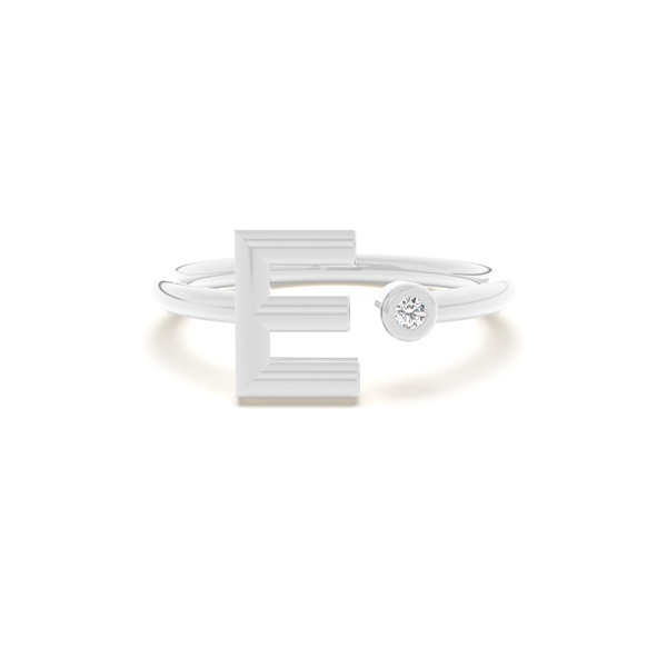 Initial Diamond Delicate Ring