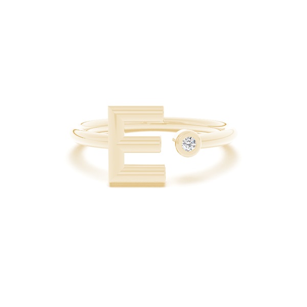 Initial Diamond Delicate Ring