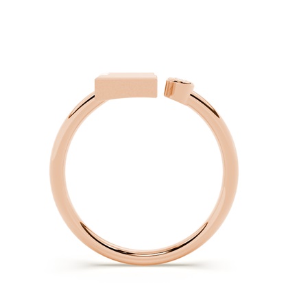 Initial Diamond Delicate Ring