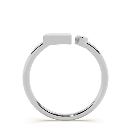 Silver Initial Rings Diamond