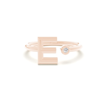 Initial Diamond Delicate Ring