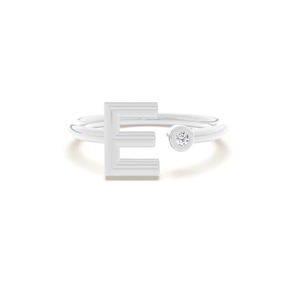 Platinum Initial Rings Diamond