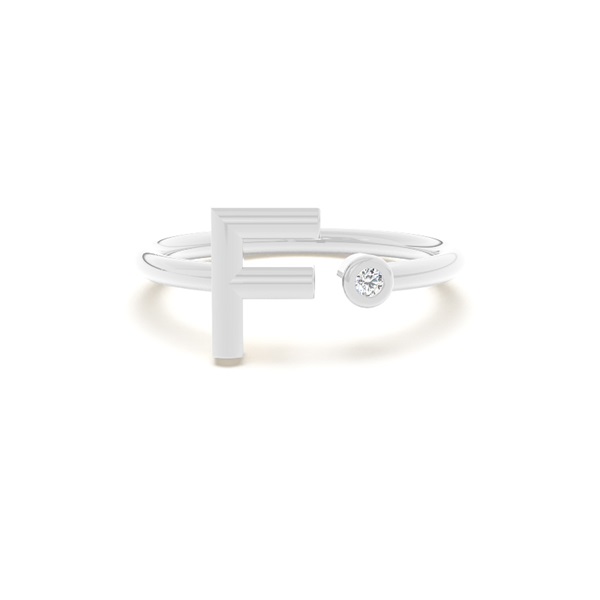 Initial Diamond Delicate Ring