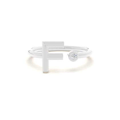 Initial Diamond Delicate Ring