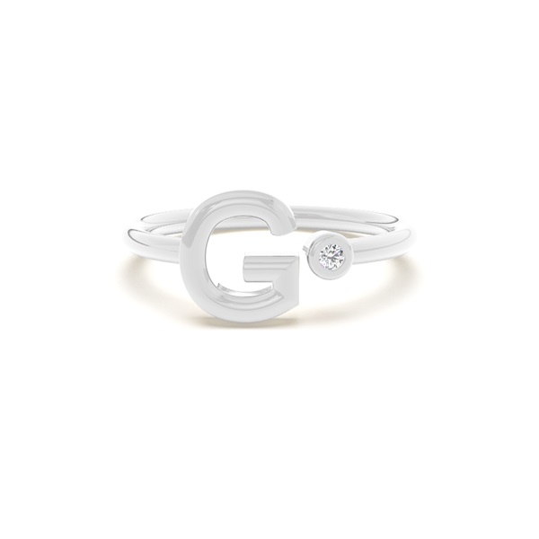 Initial Diamond Delicate Ring