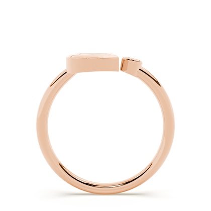 Rose Gold Initial Rings Diamond