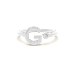 Initial Diamant Delikat Ring