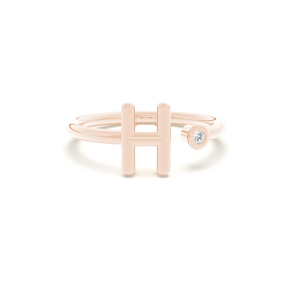 Initial Diamond Delicate Ring