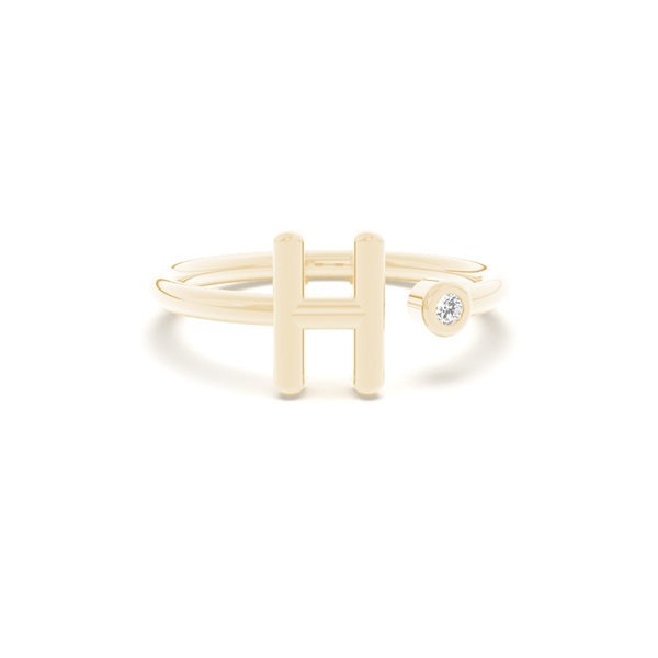 Initial Diamond Delicate Ring
