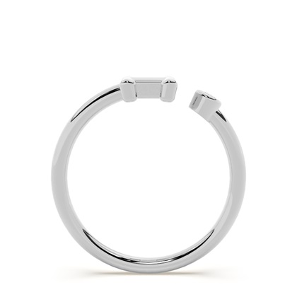 Silver Initial Rings Diamond