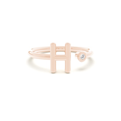 Initial Diamond Delicate Ring