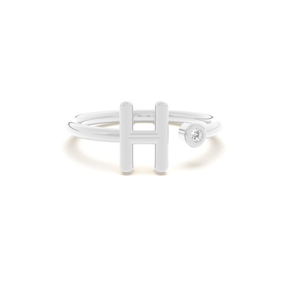 Platinum Initial Rings Diamond