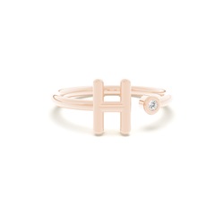 Initial Diamond Delicate Ring