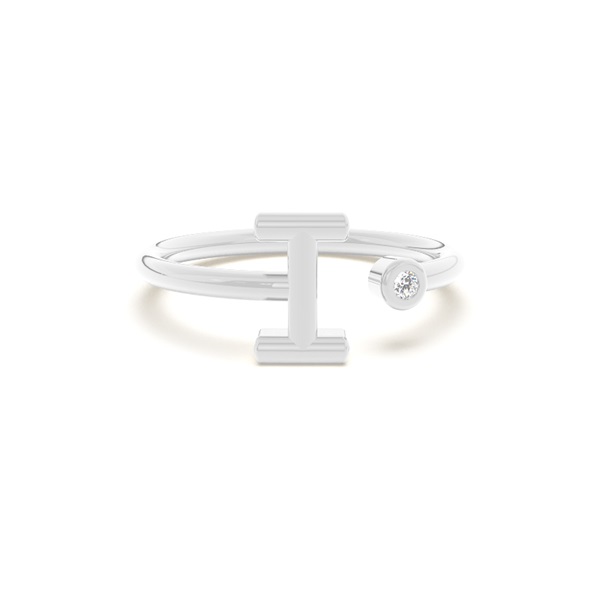 Initial Diamond Delicate Ring
