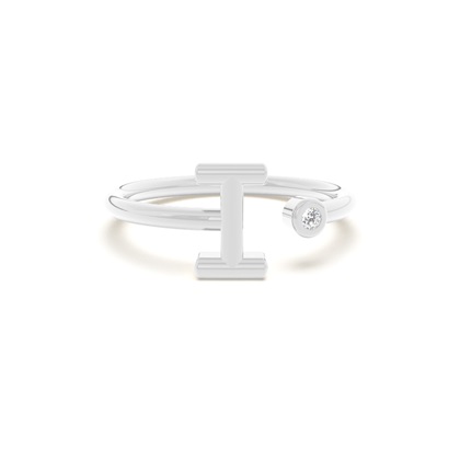 Initial Diamond Delicate Ring