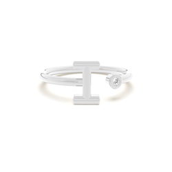 Initial Diamond Delicate Ring