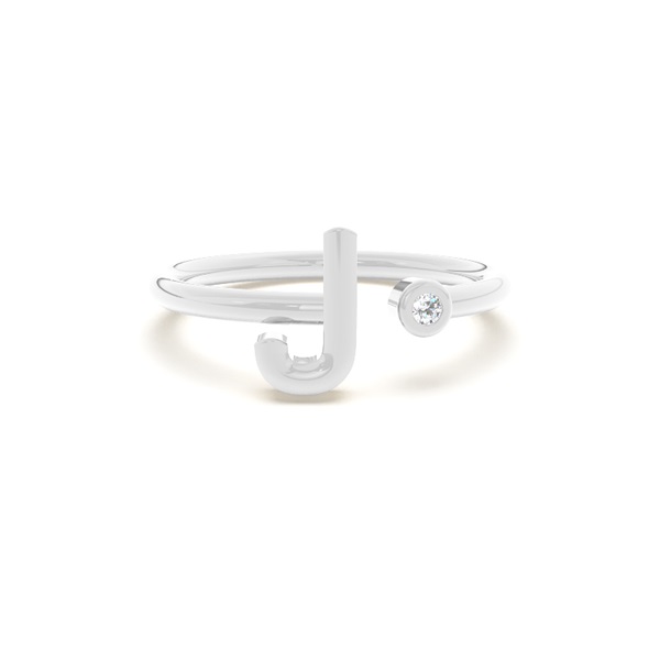 Initial Diamond Delicate Ring