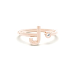 Initial Diamond Delicate Ring