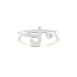 Initial Diamond Delicate Ring