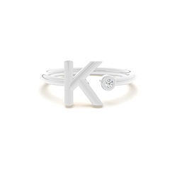 Initial Diamant Delikat Ring