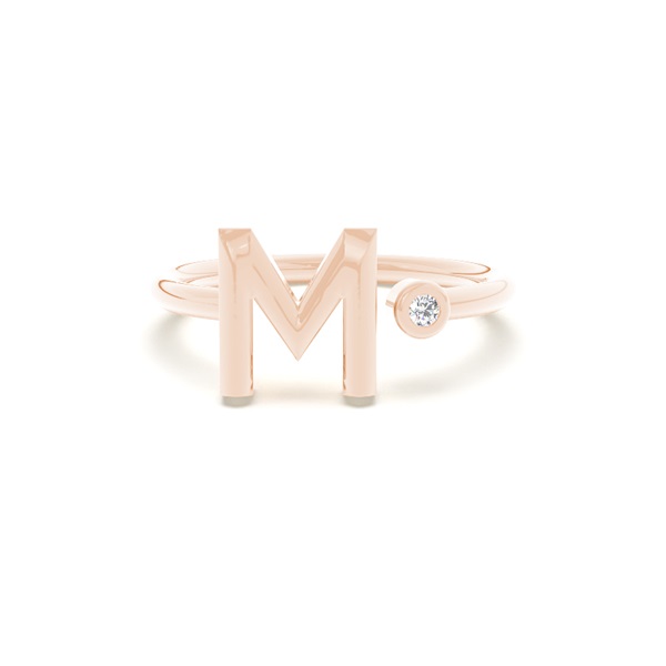 Initial Diamond Delicate Ring