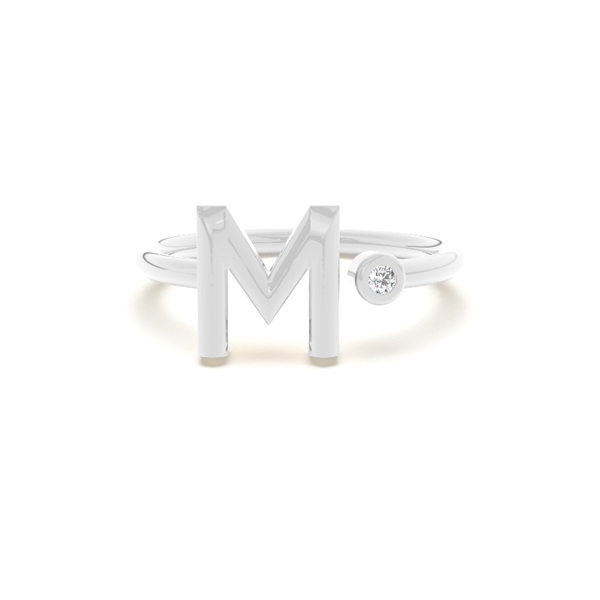 Initial Diamond Delicate Ring
