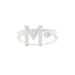 Initial Diamond Delicate Ring