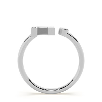 Silver Initial Rings Diamond