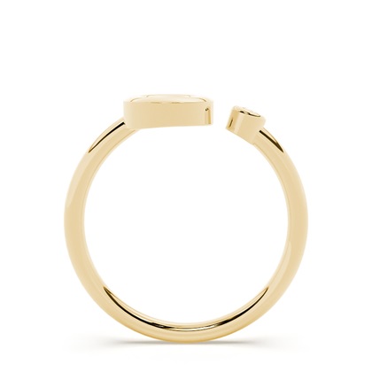Yellow Gold Initial Rings Diamond