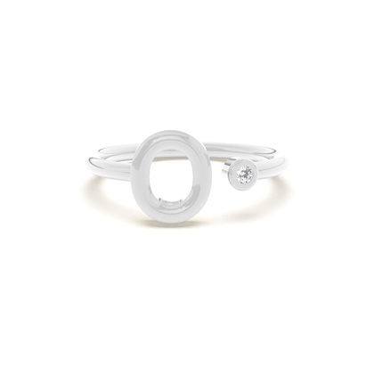 Platinum Initial Rings Diamond