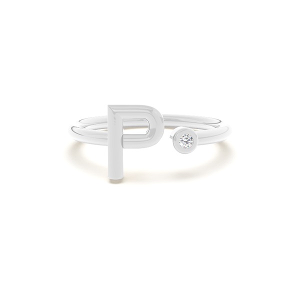 Initial Diamond Delicate Ring