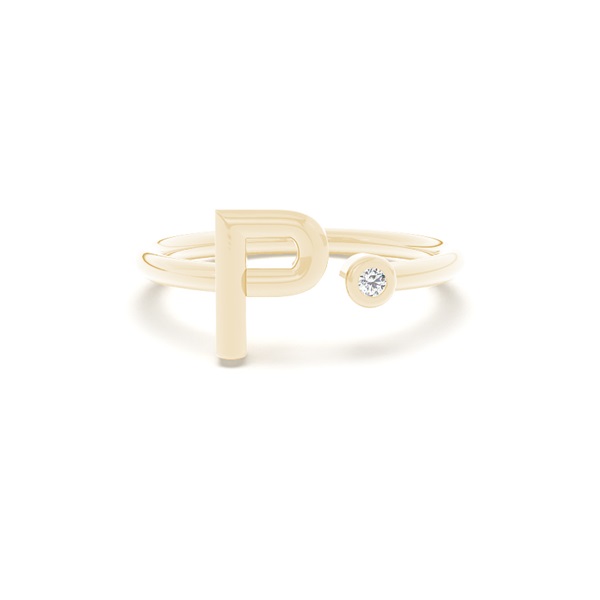 Initial Diamond Delicate Ring