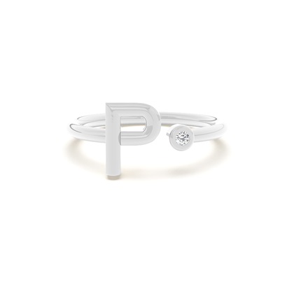 Initial Diamond Delicate Ring