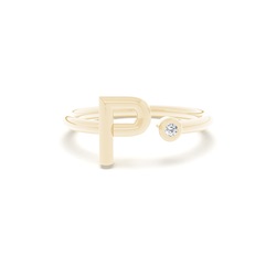 Diamantring mit Initialen