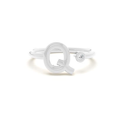 Platinum Initial Rings Diamond