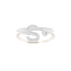 Initial Diamond Delicate Ring