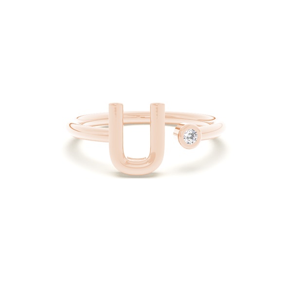 Initial Diamond Delicate Ring