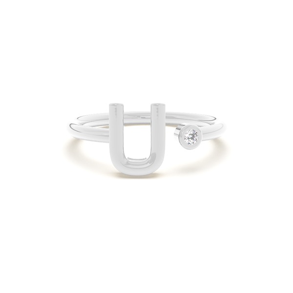 Initial Diamond Delicate Ring