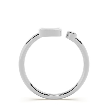 Silver Initial Rings Diamond