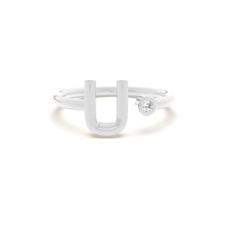 Initial Diamant Delikat Ring