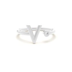 Initial Diamond Delicate Ring