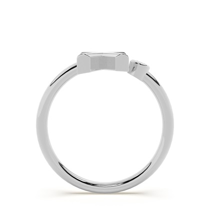 Silver Initial Rings Diamond