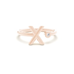 Initial Diamond Delicate Ring