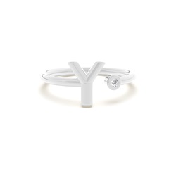 Initial Diamond Delicate Ring