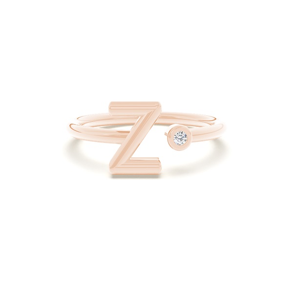 Initial Diamond Delicate Ring